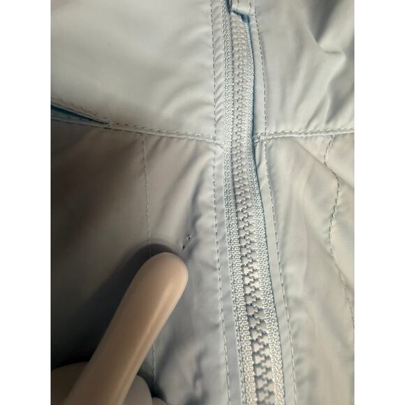 "COLUMBIA" Baby Blue Windbreaker Womens Jacket SZ 2X Zip Up 1 TINY FAINT SPOT - Picture 5 of 15